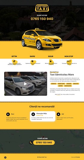 Taxi Website Screenshot